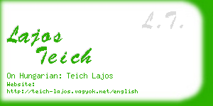 lajos teich business card